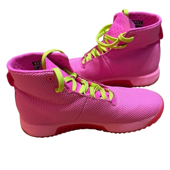 NOBULL Shoes - Vibrant Pink and Neon Green High-Top Sneakers